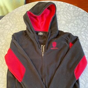 Indiana University full zip, hooded sweatshirt, men’s size medium